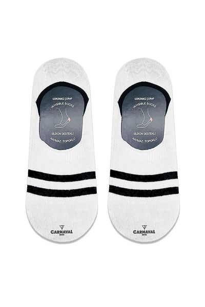 CARNAVAL SOCKS Черни раирани, неплъзгащи се силиконови балерини