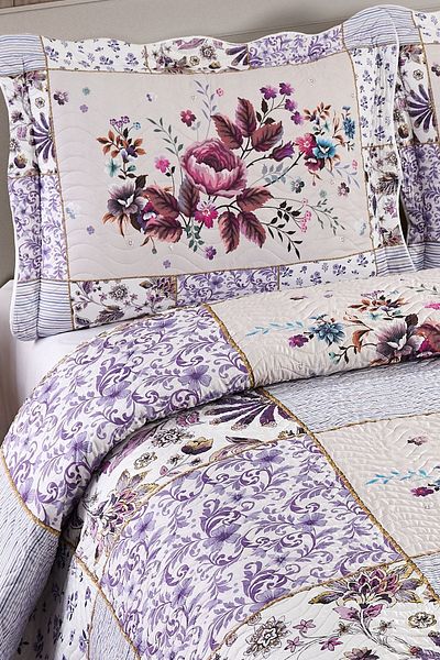 Örtüm Elina Lilac Double Quilted Bedspread