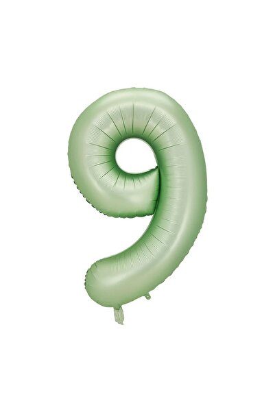 BAL10 DÜNYASI 4 بالونات فويل بأرقام باللون الأخضر المائي 76 سم