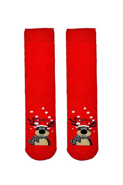 CARNAVAL SOCKS Чорапи за кърпи с шарка на червен елен