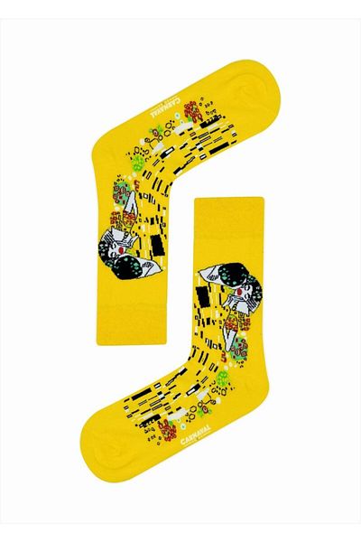CARNAVAL SOCKS Цветни чорапи с шарка на целувка