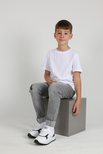 kids A more Franky Erkek Çocuk Tek Cırtlı Ayakkabı Beyaz