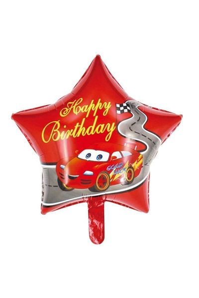 BAL10 DÜNYASI Star Red Car Foil Balloon 45 Cm