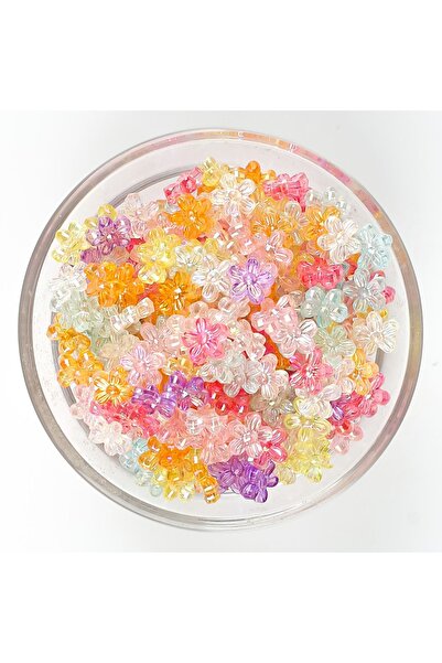 yfhobi 25 Gram - 9 mm, Janjanlı Karışık Renk Papatya Boncuk, Papatya Plastik ...