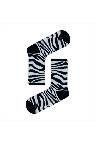 CARNAVAL SOCKS Цветни спортни чорапи с шарка на мляко Zebra