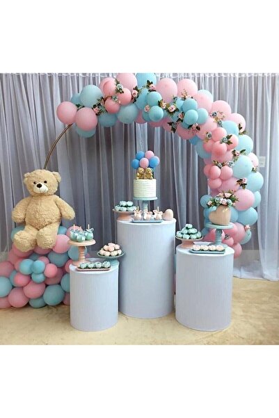 BAL10 DÜNYASI Gender Reveal Concept Balloon Pink Blue Balloon Chain 50 Pieces