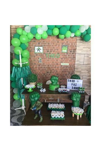 BAL10 DÜNYASI 70 Pieces 12 Inch Dark Green Light Green And White Metallic Balloon + 5 Mt Balloon Chain Birthday