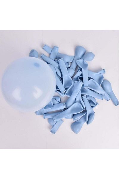 BAL10 DÜNYASI Balloon Mini Macaron Blue 6 Inch 50 Pieces