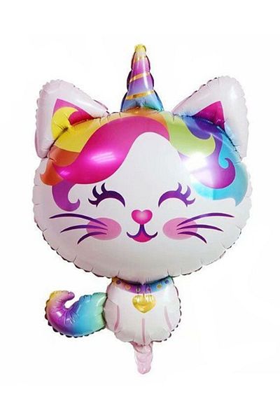 BAL10 DÜNYASI Cat Unicorn Foil Balloon