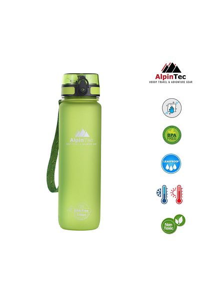 AlpinTec 1000 ML Green Tritan Water Bottle - 28 cm