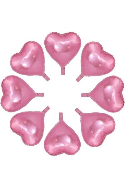 parti sürprizi 6 Pieces Pink Heart Mini Jersey Foil Balloon