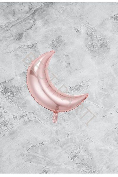 BAL10 DÜNYASI Rose Gold Color Moon Shaped Foil Balloon 45X38 cm