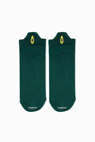 CARNAVAL SOCKS Спортни чорапи с бродирани шарки и авокадо до глезена