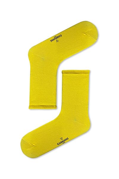 CARNAVAL SOCKS Απλές κίτρινες αθλητικές κάλτσες χωρίς σχέδια