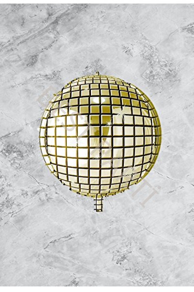 BAL10 DÜNYASI بالون رقائق كرة ديسكو ذهبي 50 سم