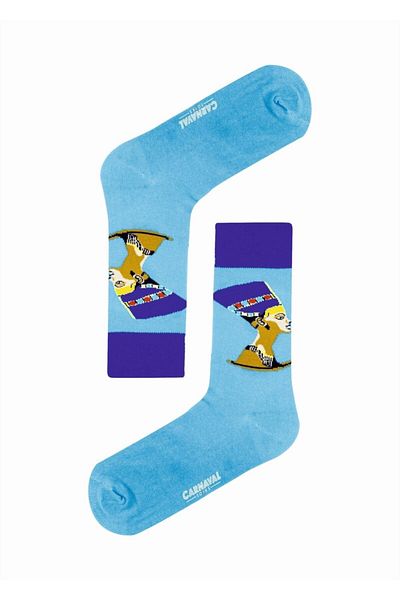 CARNAVAL SOCKS Цветни чорапи с шарки на Нефертити