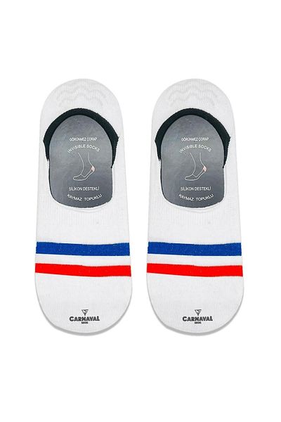 CARNAVAL SOCKS Синьо-червени раирани неплъзгащи се силиконови балерини