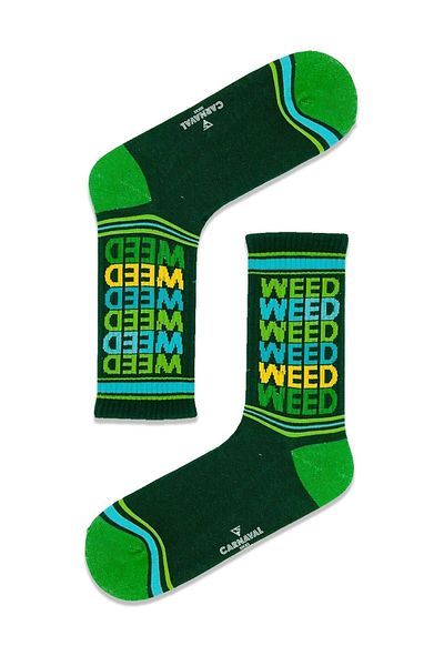 CARNAVAL SOCKS Цветни тенис чорапи с надпис „Тревога“