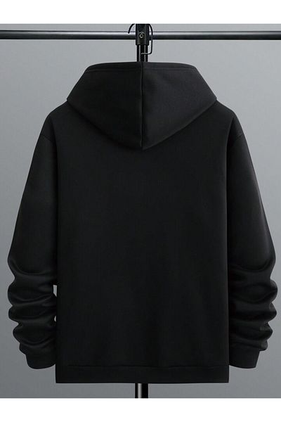 DEEPSENCE Unisex Oversize Hooded Sweatshirt - Shadow Skull Design, Raised Fabric