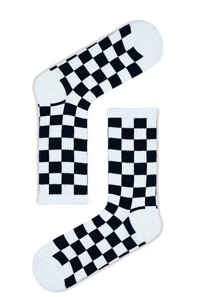 CARNAVAL SOCKS Бели шарени спортни чорапи с шарка