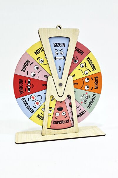 metafortoys Ahşap Duygu Çarkı Oyuncağı, Montessori Duygu Tablosu