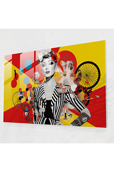 PaintedAnarchy Circus Collage Glass Print - Circus, Home Decor, Vibrant Desig...