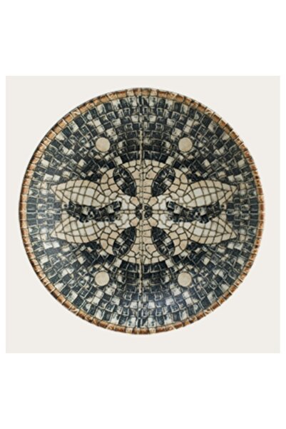 Karaköy Plus Bonna Porselen Mezopotamya Mozaik Siyah Çukur Tabak 23 cm
