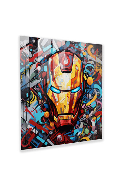 PaintedAnarchy Marvel Glass Print, Abstract Graffiti Art, Marvel, Marvel Logo...