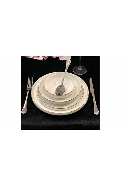 ROY KING DİNA SILVER LINE 24 PARÇA 6 KİŞİLİK YEMEK TAKIMI