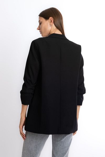 ONE8 Buttonless Front Sleeve Detailed Lined Blazer Jacket