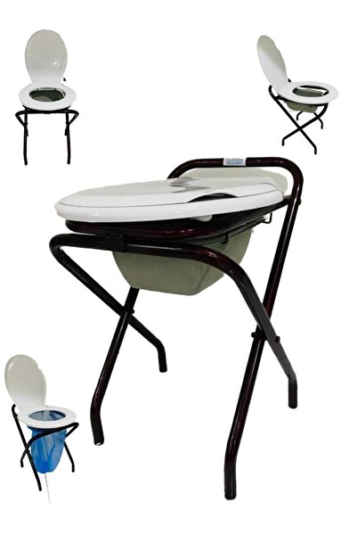 MEDİLABS Tuvalet Sandalyesi Katlanabilir Hafif Tuvalet Yaşlılar Engelli Duş S...