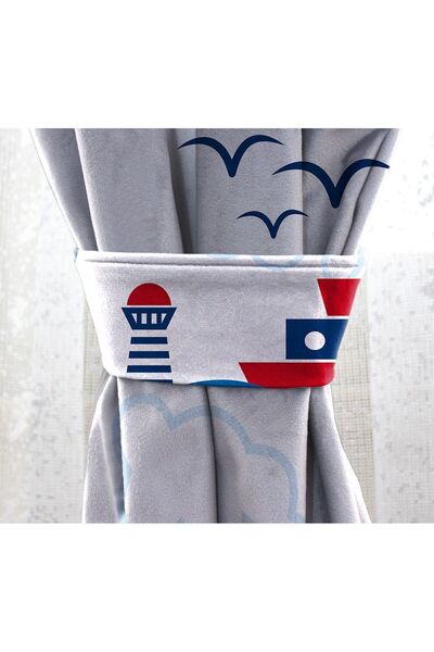 Bebişim Halı Children's Room Sailor - Double Winged, Background Curtain