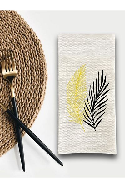 Ake Kağıt 100 Pieces of Leaf Patterned Laminated Presentation Napkin