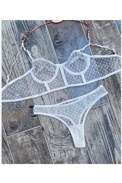 BELINGE set tanga bustieră cu buline