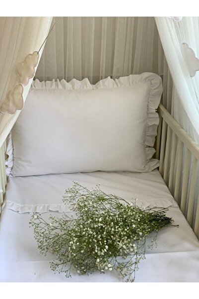 PAMUKA White Baby Duvet Cover Set - Ruffled