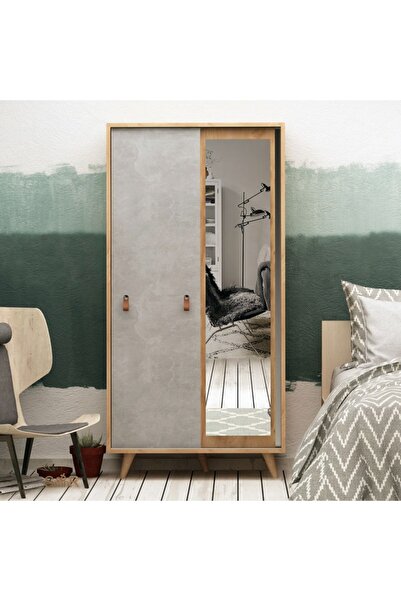 FUHO Troya Aynalı Sürgü Gardırop