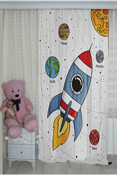 Bebişim Halı Children's Room - Alien, Double Wing, Background Curtain