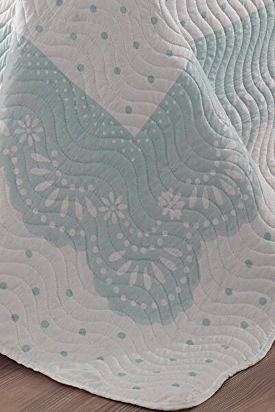 Örtüm Clara Mavi Tek Kişilik Kapitone Yatak Örtüsü