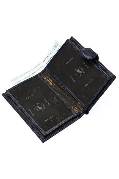 CüzCan Синій натуральна шкіра - West Polo гаманець з відділенням для паспорта