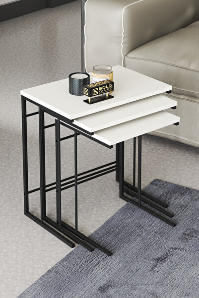 GOLDFALEZ Zigon Sehpa Solo Beyaz