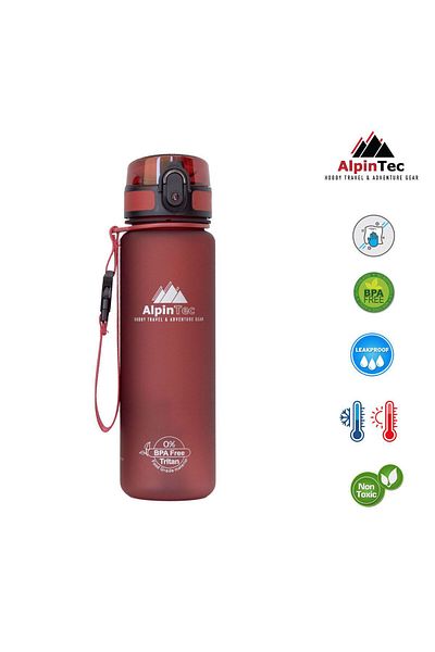 AlpinTec 23 cm DarK Red 500 ML Tritan Water Bottle