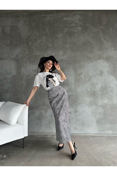 Fiori Luxury Quality Maxi Length Long Satin Skirt with Elastic Waist