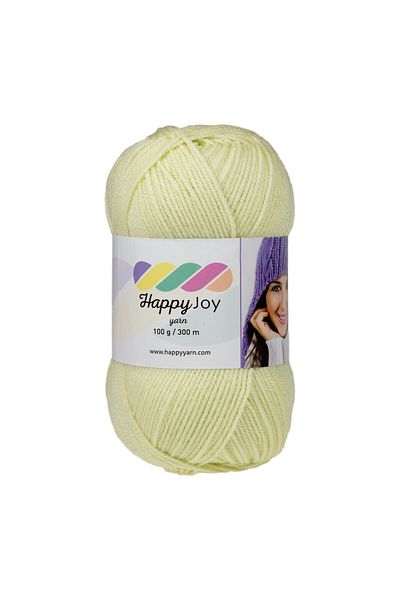 Kürkçü Han Happy Joy 100g 300m Σχοινί Ανοιχτό Κίτρινο Πλεκτό Χέρι - HJ077