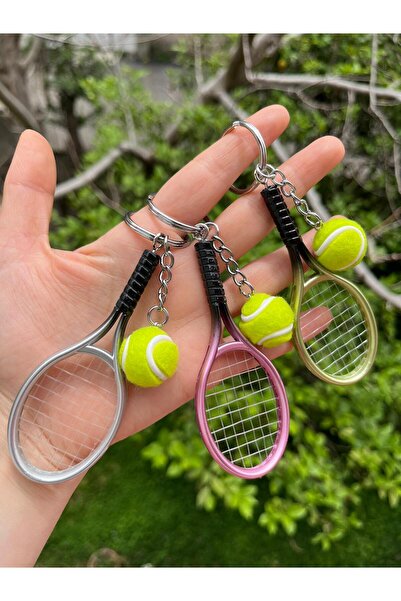 womistore Tenis Topu Ve Raketi Anahtarlık (Rastgele 1 Model Gönderilir)