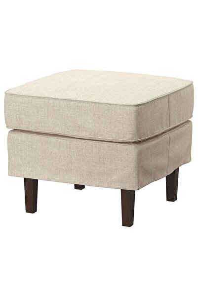 IKEA puf, kilanda açık bej Yükseklik: 47 cm Uzunluk: 53 cm Genişlik: 53 cm