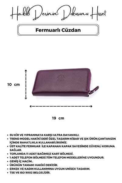 CüzCan Унісекс Західний Поло Мурдем - Справжня шкіра, гаманець на блискавці, портфель