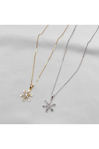 Rainbow Silver Snowflake Necklace