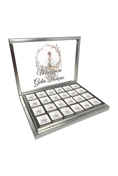 Blackeye Chocolate Kişiye Özel İsimli Gelin Bohçası Çikolatası - 72 Adet Madl...
