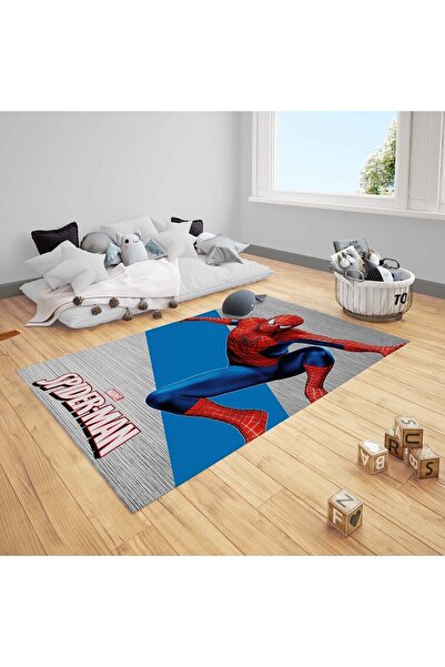 CİCİ ODAM Çocuk Bebek Odası Halısı Örümcek Ağı Spiderman