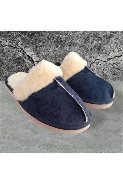 İpek Women's Colorful Plush Fluffy Non-Slip Sole Home Office Furry Slippers